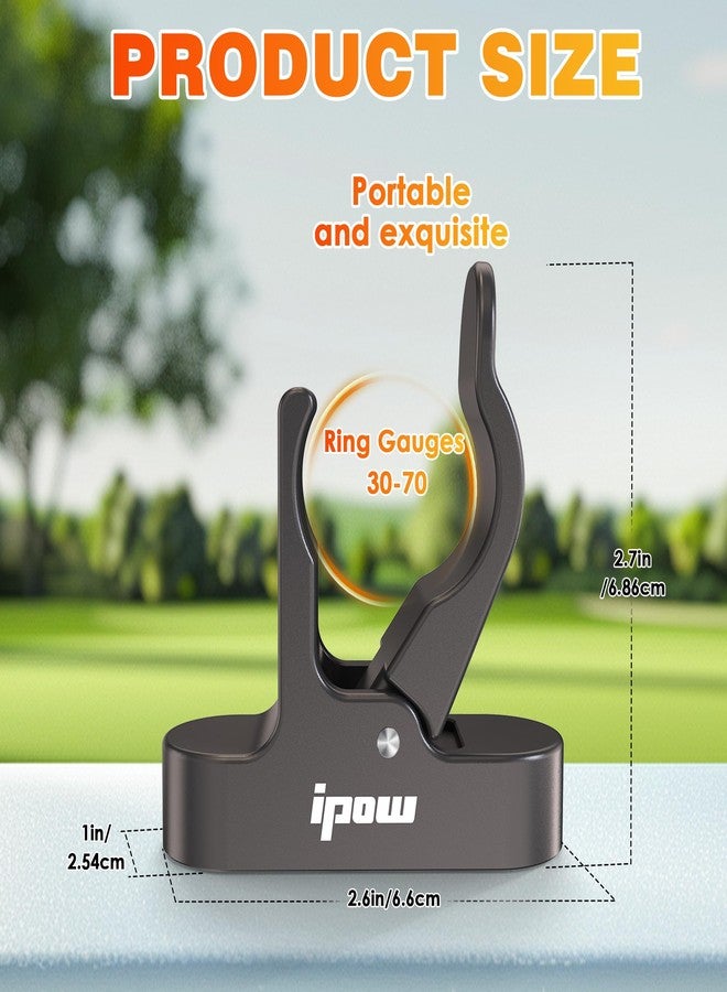 IPOW Magnetic Golf Holder Clip for Golf Cart, Universal Clip Mount with Stick-On Metal Pads Fit 70 Rings, Glossy Aluminum Alloy Stand Clip, Golf Carts, Boat, Fishing Rods, Golf Clubs Accessories - Image 2